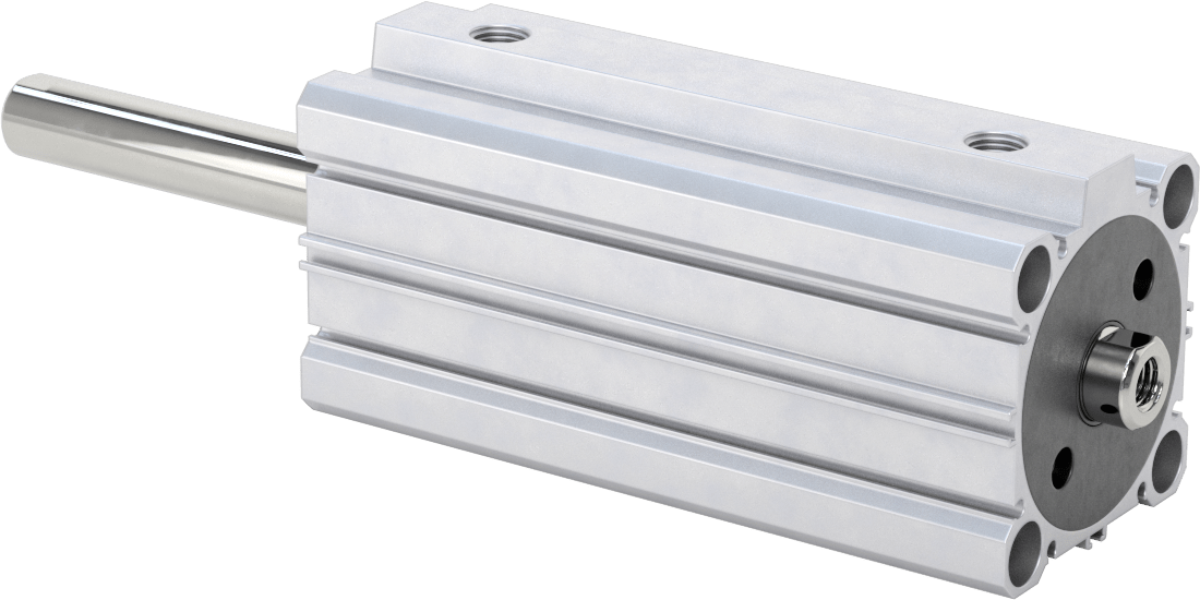 Çift Uçlu Kompakt Hidrolik Silindirler, 2-1/2" Delik Çapı, 4" Strok Uzunluğu