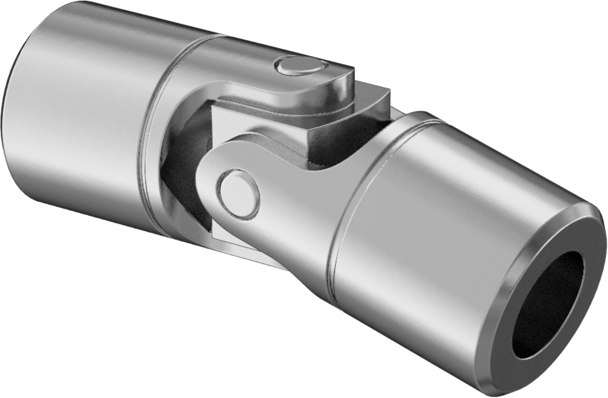 Pim ve Bloklu Tekli U-Eklem, Çinko, 5/8“ Çap x 15/16” Derinlikte Yuvarlak Şaft için