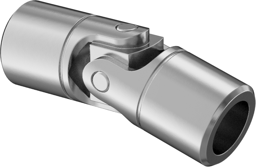 Pim ve Bloklu Tekli U-Eklem, Çinko, 3/4“ Çap x 15/16” Derinlikli Yuvarlak Şaft için
