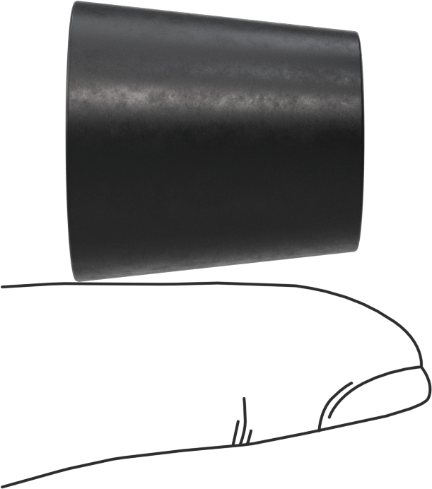 Kimyasal Dirençli EPDM Konik Tapa, 51/64“ ila 15/16” İç Çap için