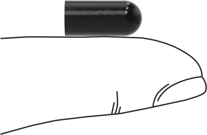 1/8" Dış Çap için Kimyasallara Dayanıklı EPDM Kapaklar, 1/2" İç Yükseklik