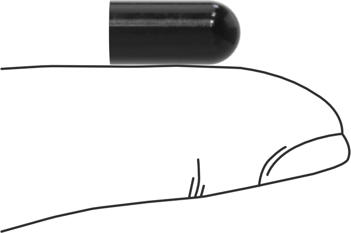 9/64" Dış Çap için Kimyasal Dirençli EPDM Kapaklar, 1/2" İç Yükseklik