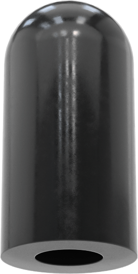 9/64" Dış Çap için Kimyasal Dirençli EPDM Kapaklar, 1/2" İç Yükseklik