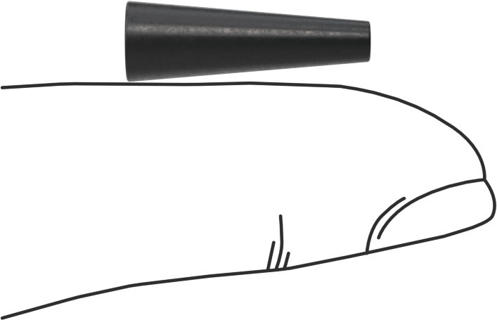Kimyasal Dirençli EPDM Konik Tapa, 9/64“ ila 3/16” İç Çap için
