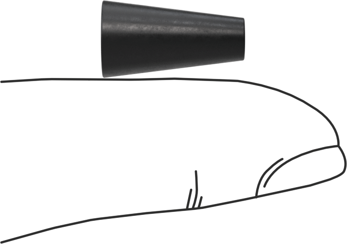 Kimyasal Dirençli EPDM Konik Tapa, 13/64“ ila 9/32” İç Çap için