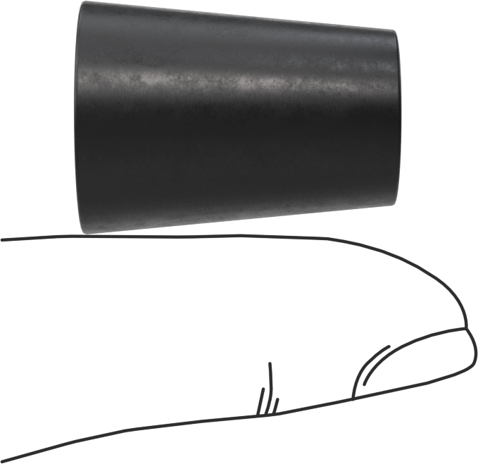 Kimyasal Dirençli EPDM Konik Tapa, 37/64“ ila 11/16” İç Çap için