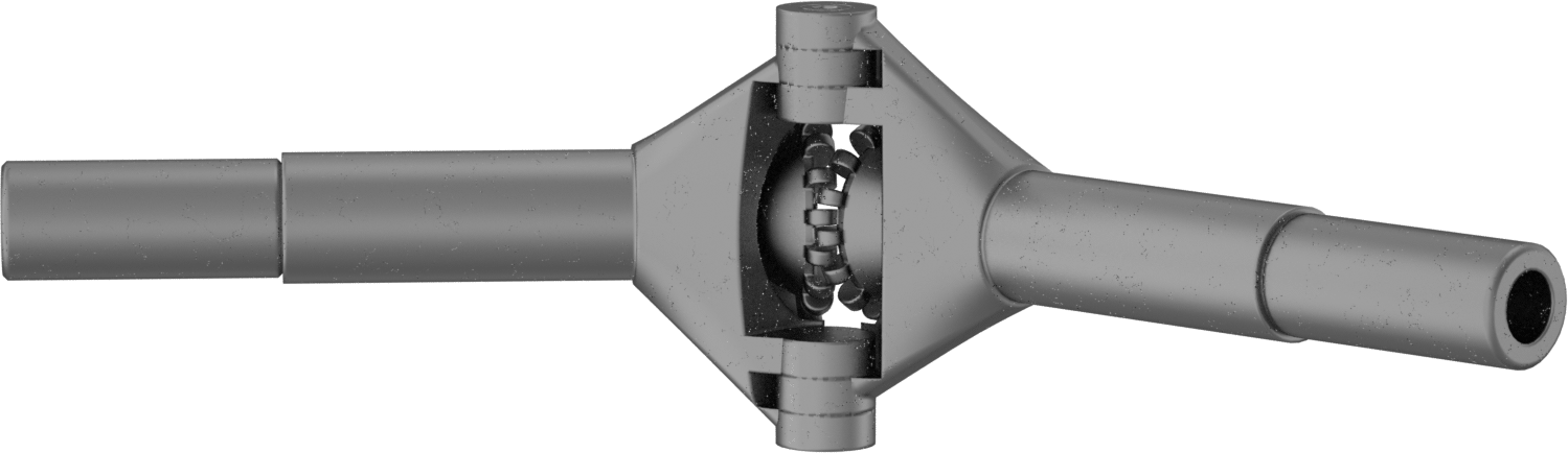 Aşırı Açılı Dişli Tek U-Eklem, 7/16“ Çap x 1-1/8” Derinlikte Mil için