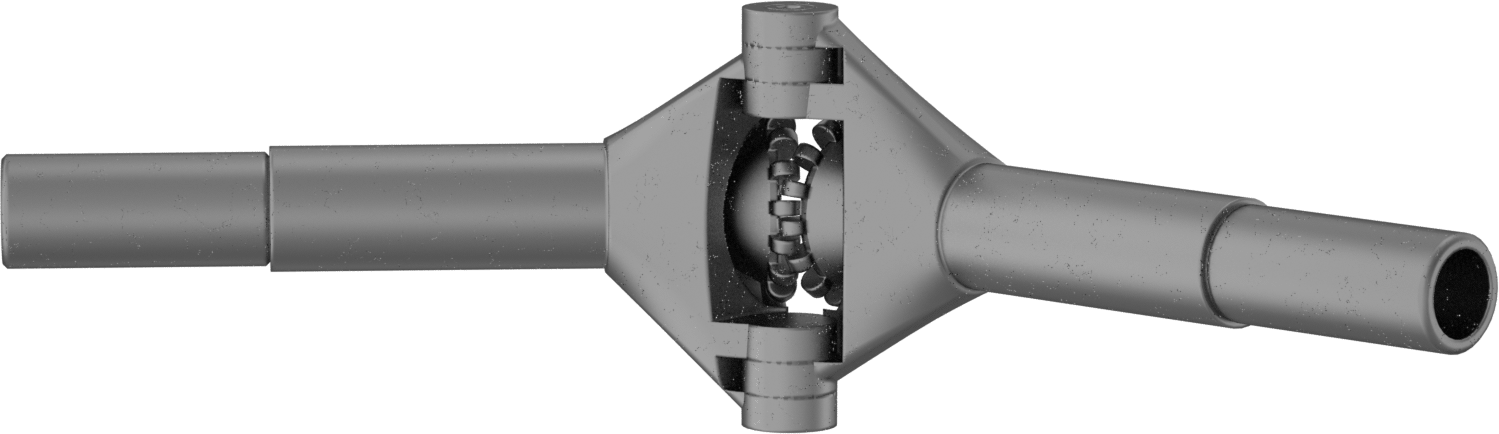 Aşırı Açılı Dişli Tek U-Eklem, 9/16“ Çap x 1-1/8” Derinlikte Mil için