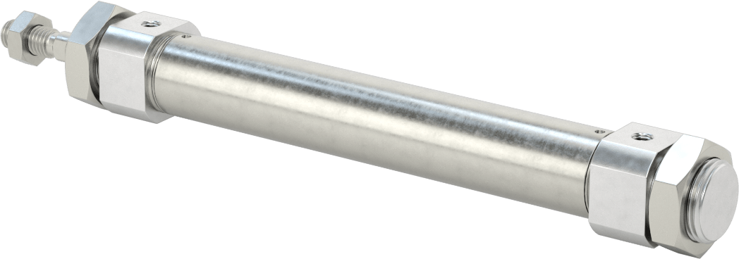 Toz Dayanıklı Yuvarlak Gövdeli Hava Silindiri, 20 mm Delik Boyutu, 100 mm Strok Uzunluğu