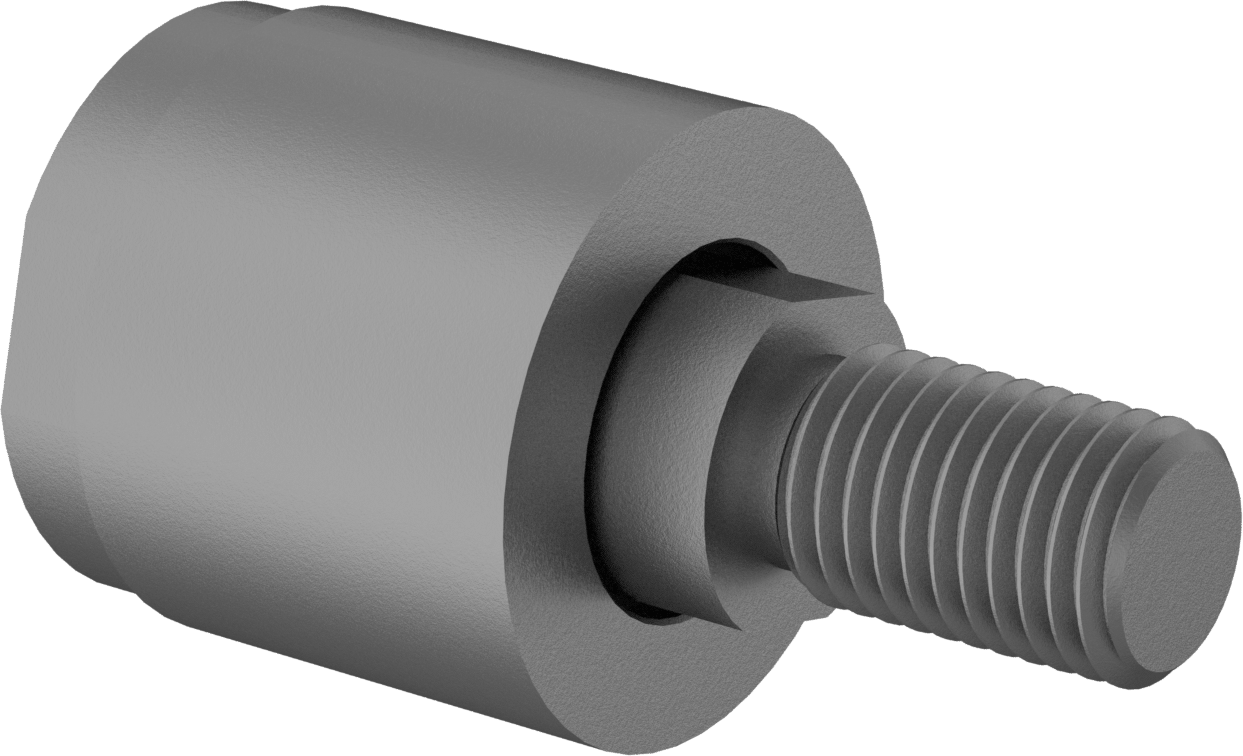 Steel Rod Alignment Coupler, 1 Degree of Misalignment, 1"-8 Thread Size