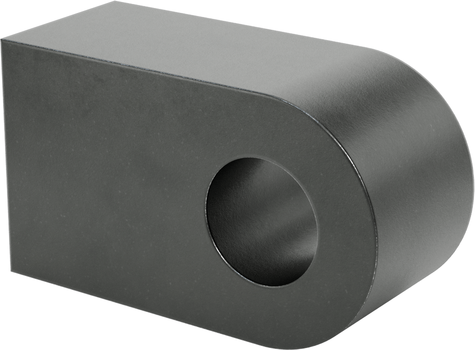 Hidrolik Silindirler için Düz Omuzlu Çubuk Ucu, Çelik, 1-1/4" Delik Çapı için