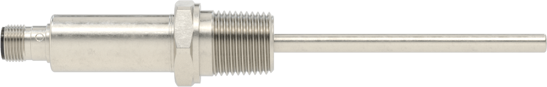 Sıvı ve Gaz için Dişli RTD Prob Transmitteri, 4 Kutuplu Mikro M12 Konektörli Bağlantı, 3-1/2" Prob Uzunluğu