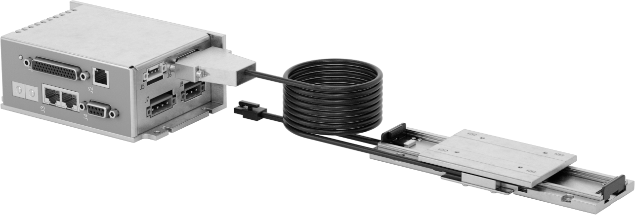 Düşük Profilli Elektrikli Konumlandırma Kaydırma, Otomatik Kontrollü, 65 mm Strok Uzunluğu, 55 mm Toplam Genişlik