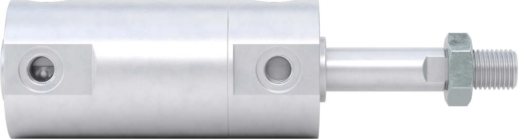 Darbeye Dayanıklı Yuvarlak Gövdeli Hava Silindiri, Sensör Hazır, Yüz/Pivot Montajı, 1-1/4" Delik, 1/2" Strok