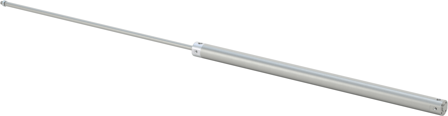 Darbeye Dayanıklı Yuvarlak Gövdeli Hava Silindiri, Sensör Hazır, Yüz/Pivot Montajı, 1" Delik Boyutu, 20" Strok