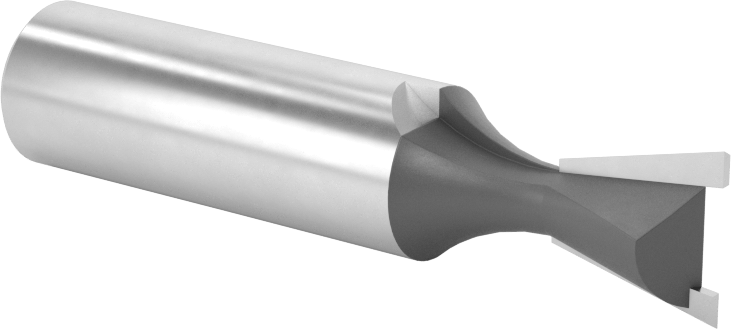 Ahşap Birleştirme için Freze Ucu, Kırlangıç Kuyruğu, 1/2" Kesme Çapı, 1/2" Şaft Çapı