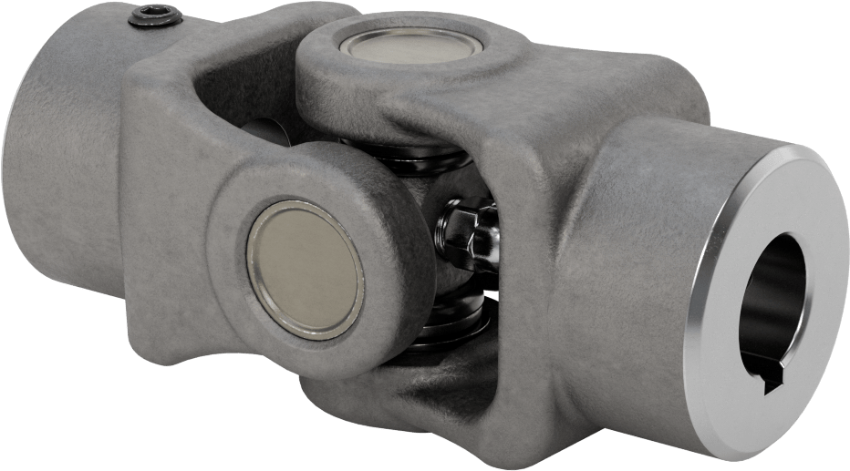 Yüksek Torklu Tekli U-Eklem, Çelik, 7/8“ Çap x 1-29/64” Derinlikte Mil için
