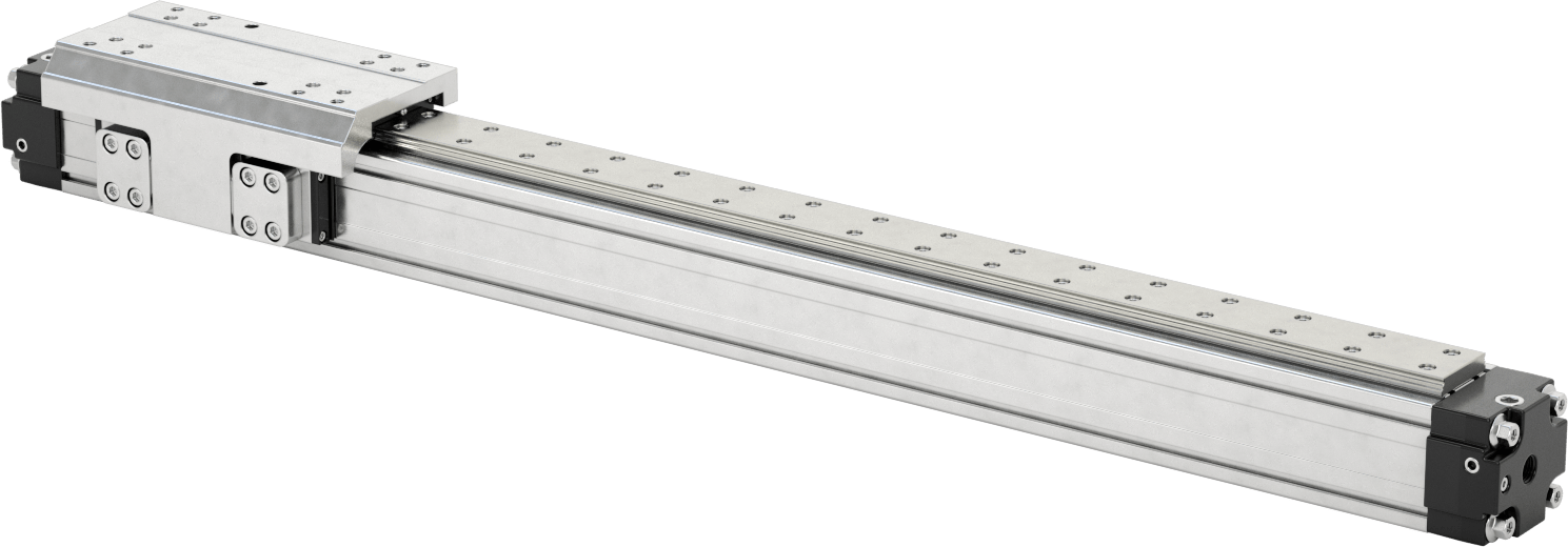 Yüksek Yük Çubuksuz Hava Sürgüsü, 1-1/2" Delik Çapı, 24 inç Strok Uzunluğu