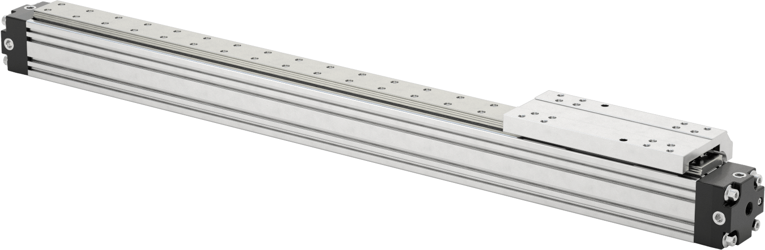Yüksek Yük Çubuksuz Hava Sürgüsü, 1-1/2" Delik Çapı, 24 inç Strok Uzunluğu