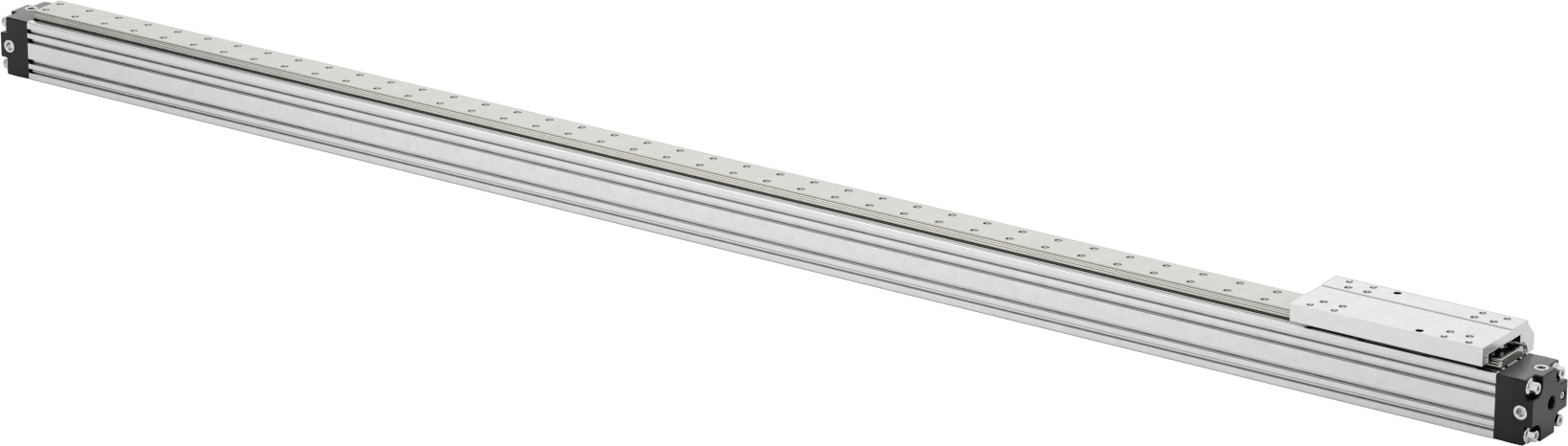 Yüksek Yük Çubuksuz Hava Sürgüsü, 1-1/2" Delik Çapı, 60 inç Strok Uzunluğu