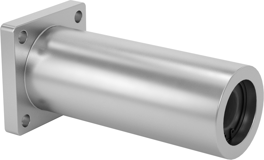 Kimyasal Dirençli Flanş Montajlı Manşonlu Lineer Rulman, 0,0005" Mil Boşluğu, 3-3/8“ x 1-5/8” x 1-5/8" Toplam