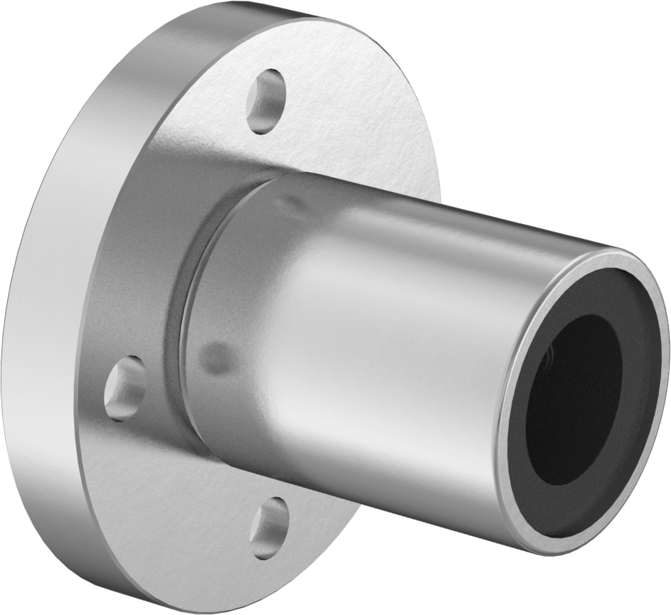 Flanş Montajlı Bilyalı Lineer Rulman, Yuvarlak Flanş, 8 mm Mil Çapı için, 25mm x 32mm x 32mm