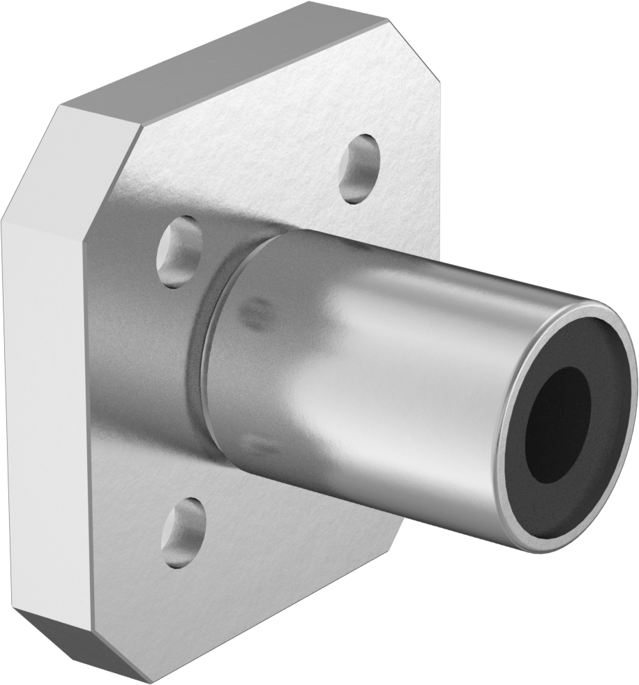 Flanş Montajlı Bilyalı Lineer Rulman, Kare Flanş, 5 mm şaft çapı için, 22mm x 22mm x 22mm