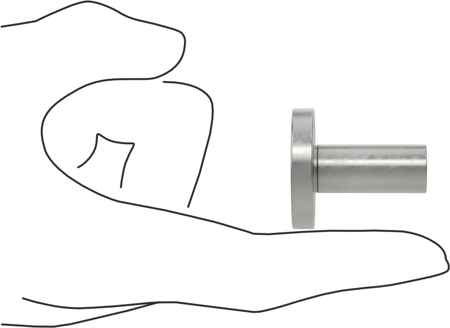 Flanş Montajlı Bilyalı Lineer Rulman, Yuvarlak Muhafaza, 1/4" Mil Çapı, 1-3/8" x 1-1/4" x 1-1/4"