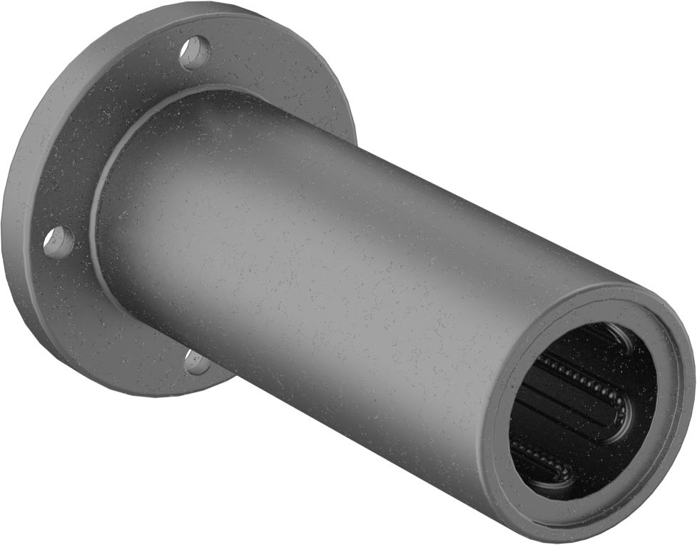 Flanş Montajlı Bilyalı Lineer Rulman, Yuvarlak Muhafazalı, 4-5/16“ x 2-1/2” x 2-1/2" Toplam