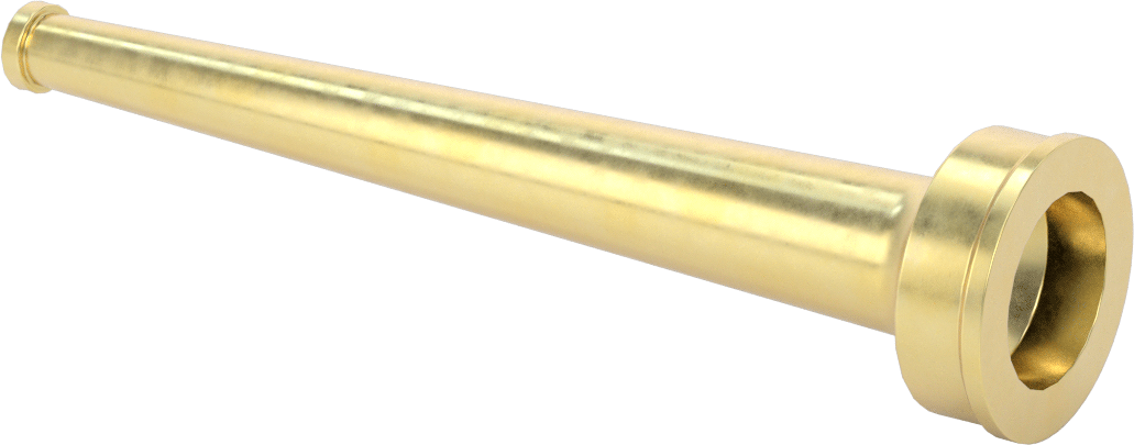 Yangın Söndürme Hortumu için Akış Nozulu, Hızlı Akış, Pirinç, 1 NH/NST Dişi, 1-3/8" Çap, 8" Uzunluk