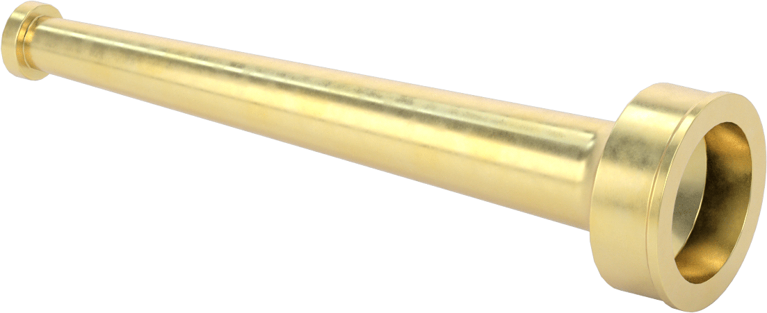 Yangın Söndürme Hortumu için Akış Nozulu, Hızlı Akış, Pirinç, 1-1/2 NH/NST Dişi, 2 inç Çap, 10" Uzunluk