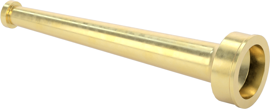 Yangın Söndürme Hortumu için Akış Nozulu, Hızlı Akış, Pirinç, 1-1/2 NPSH Dişi, 1-7/8" Çap, 10" Uzunluk