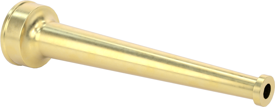 Yangın Söndürme Hortumu için Akış Nozulu, Hızlı Akış, Pirinç, 1-1/2 NPSH Dişi, 1-7/8" Çap, 10" Uzunluk