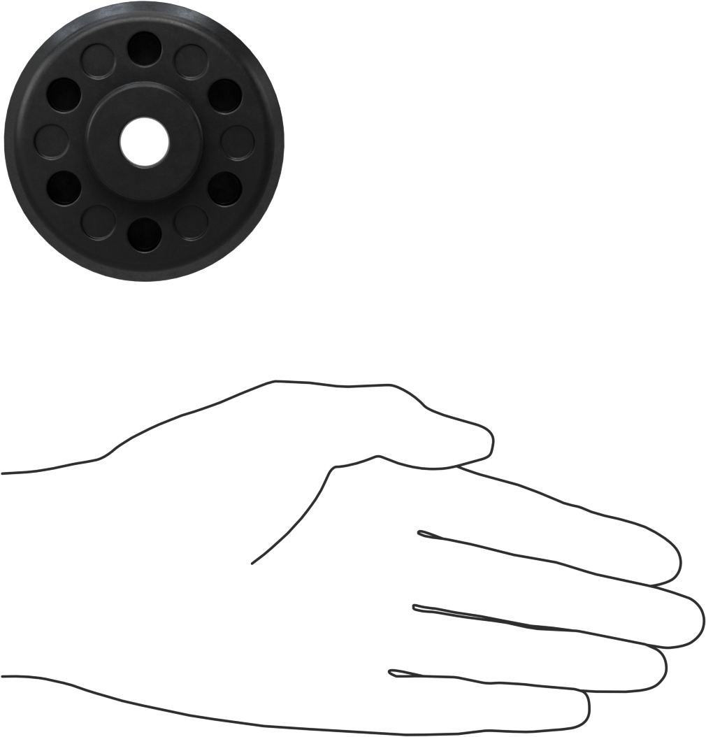 Neopren Titreşim Sönümleyici Sandviç Montaj, Dişsiz Delik ve Çelik Plaka ile, 380 lb. Kapasite, 1,67 inç Toplam Yükseklik