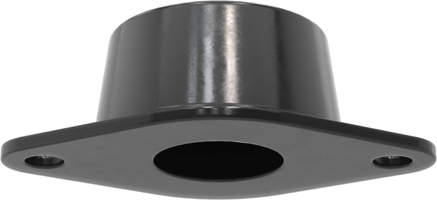 Neopren Titreşim Sönümleyici Cıvatalı Montaj, Çelik Taban ile, Siyah, 1/2"-20 Diş Boyutu, 130 lbs. Kapasite