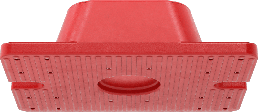 Neopren Titreşim Sönümleyici Cıvatalı Montaj, Çelik Taban ile, Kırmızı, 1/2"-13, 2250 lb Kapasite, 1,63" Yükseklik