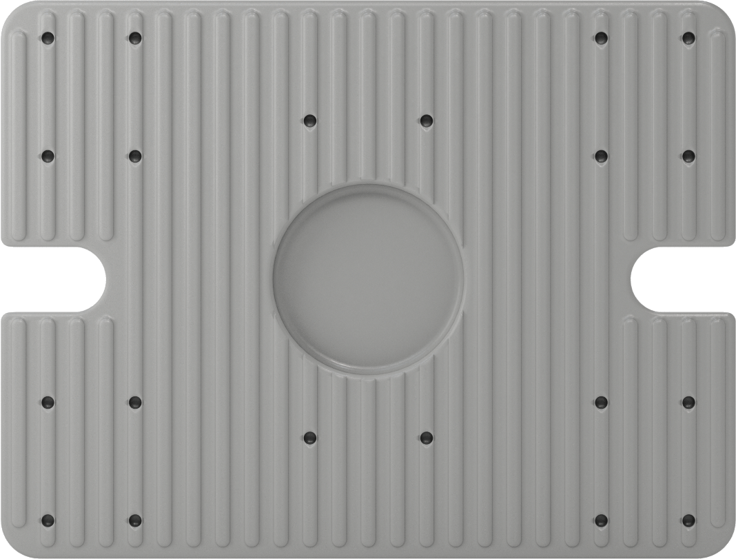 Neopren Titreşim Sönümleyici Cıvatalı Montaj, Çelik Taban ile, Gri, 1/2"-13, 4000 lbs. Kapasite, 1,63" Yükseklik