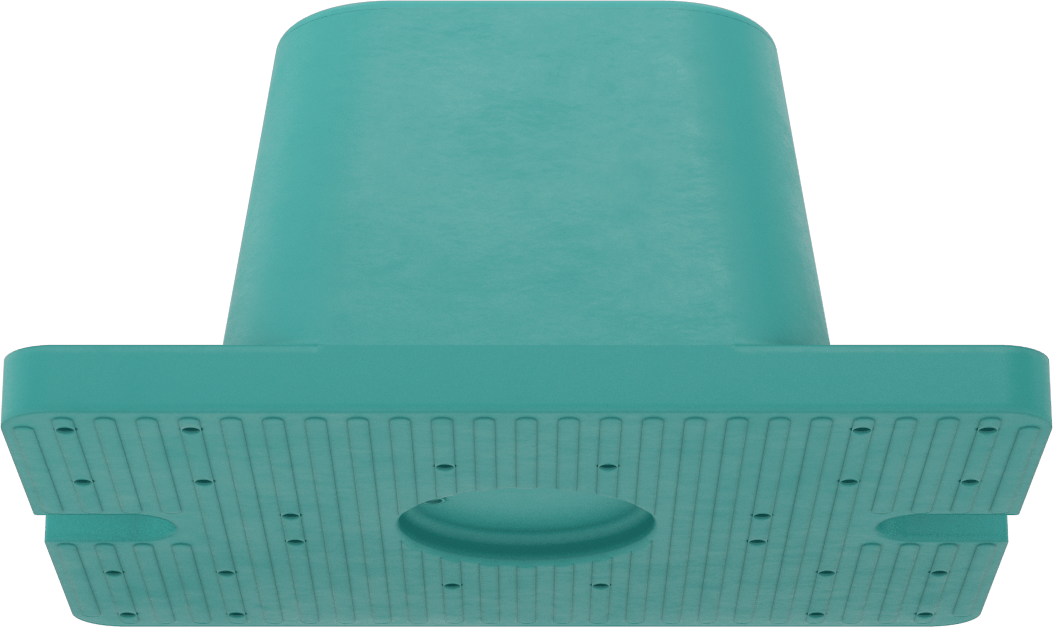 Neopren Titreşim Sönümleyici Cıvatalı Montaj, Çelik Taban ile, Yeşil, 1/2"-13, 3000 lb. Kapasite, 2,75 inç Yükseklik