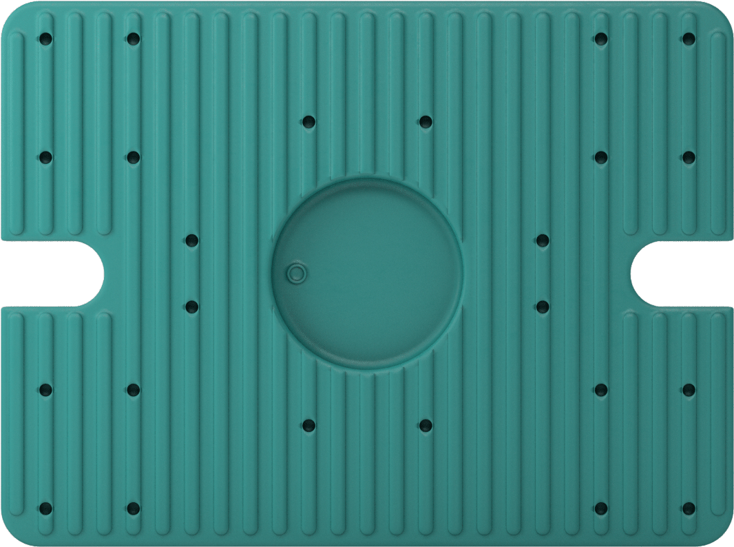 Neopren Titreşim Sönümleyici Cıvatalı Montaj, Çelik Taban ile, Yeşil, 1/2"-13, 3000 lb. Kapasite, 2,75 inç Yükseklik