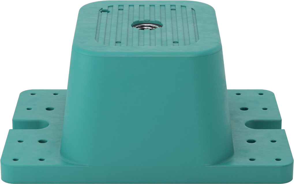 Neopren Titreşim Sönümleyici Cıvatalı Montaj, Çelik Taban ile, Yeşil, 1/2"-13, 3000 lb. Kapasite, 2,75 inç Yükseklik