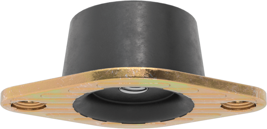 Neopren Titreşim Sönümleyici Cıvatalı Montaj, Arıza Emniyeti, 3/8"-16 Diş, 210 lbs. Kapasite, 1,25" Toplam Yükseklik