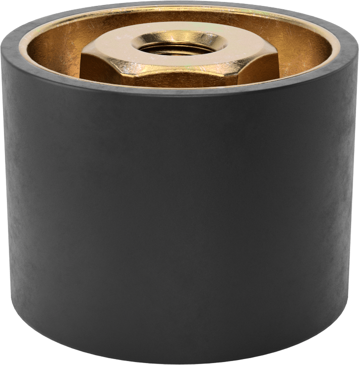 Neopren Titreşim Sönümleyici Sandviç Montaj, 1/2"-13 Dişli Çelik Ek Parça, 560 lb. Kapasite
