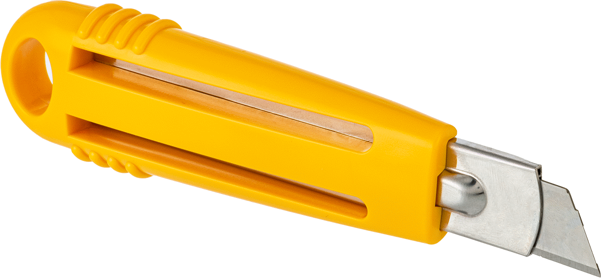 Kendiliğinden Geri Çekilen Bıçaklı Maket Bıçakları, 2-13/16“ Uzunluk x 11/16” Genişlik x 0,024" Kalınlık Çelik Bıçak