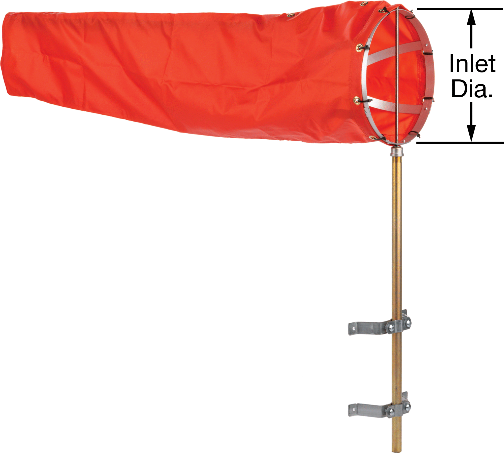 Düşük Hızlı Rüzgar Çorabı, Kit, Turuncu, 13“ Giriş x 6-3/8” Çıkış Çapı