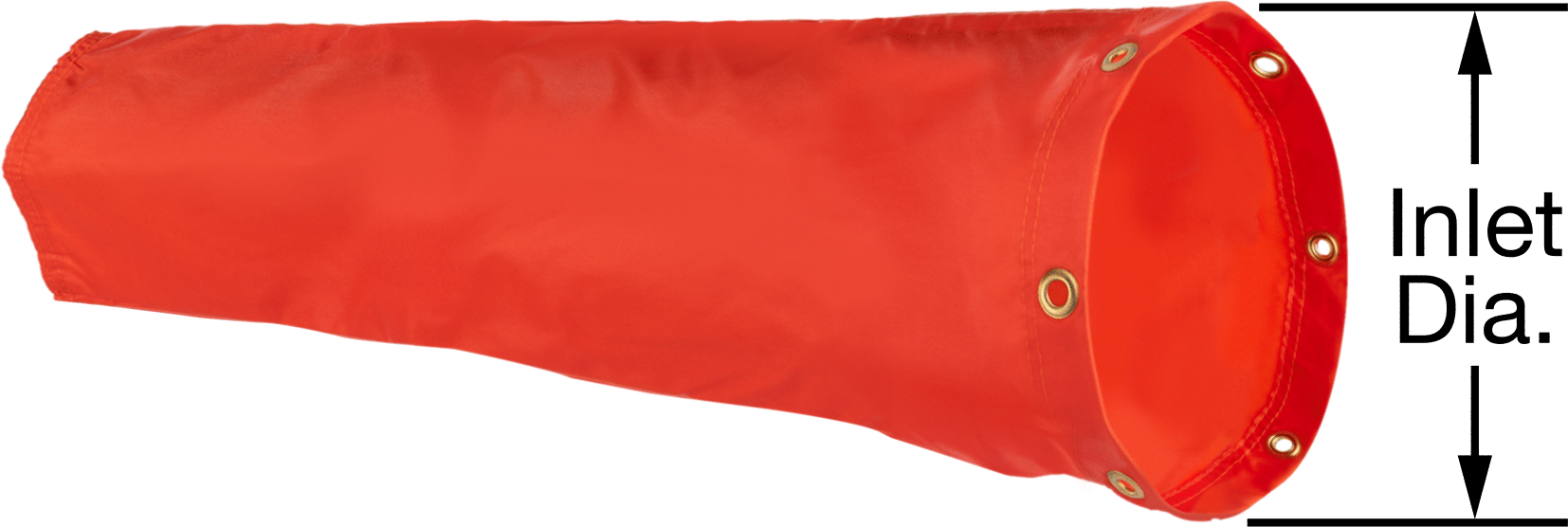 Düşük Hızlı Rüzgar Çorabı, Turuncu, 6“ Giriş x 3” Çıkış Çapı
