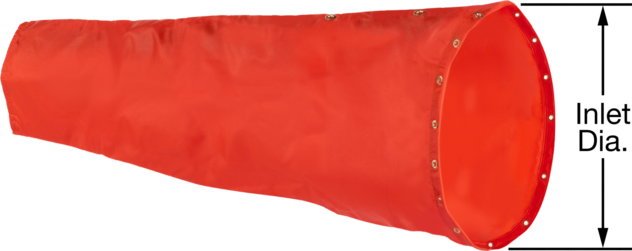 Düşük Hızlı Rüzgar Çorabı, Turuncu, 18“ Giriş x 8-1/2” Çıkış Çapı