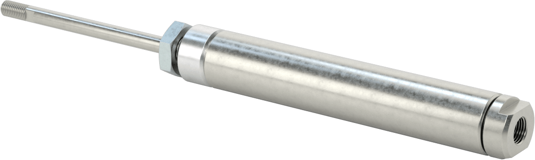 Yuvarlak Gövde Hava Silindiri Montajı, Burun Montajı, Hava Uzatma, 3/4" Delik Boyutu, 2-1/2" Strok Uzunluğu
