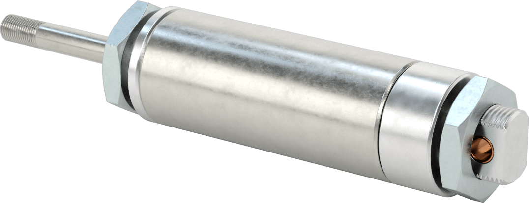 Yuvarlak Gövde Hava Silindiri Montajı, Evrensel Montaj, Hava Uzatma, 2" Delik, 1-1/2" Strok Uzunluğu