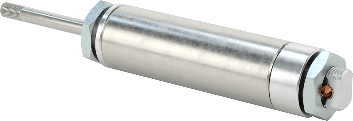 Yuvarlak Gövde Hava Silindiri Montajı, Evrensel Montaj, Hava Uzatma, 2" Delik, 2-1/2" Strok Uzunluğu