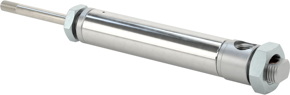 Yuvarlak Gövde Hava Silindiri Montajı, Evrensel Montaj, Hava Uzatma, 3/4" Delik, 1-1/2" Strok Uzunluğu